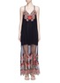 Main View - Click To Enlarge - ALICE & OLIVIA - 'Sally' poppy embroidered mesh lace maxi dress