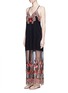 Figure View - Click To Enlarge - ALICE & OLIVIA - 'Sally' poppy embroidered mesh lace maxi dress