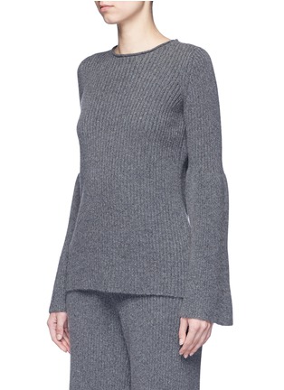 Front View - Click To Enlarge - THE ROW - 'Atilia' flare sleeve cashmere rib sweater