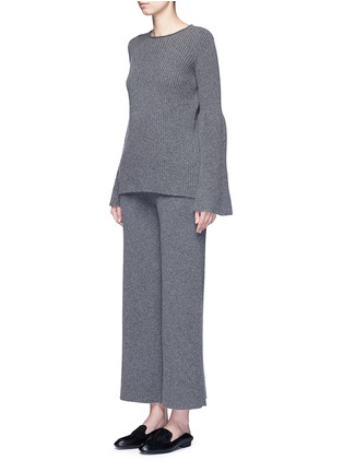 Figure View - Click To Enlarge - THE ROW - 'Atilia' flare sleeve cashmere rib sweater