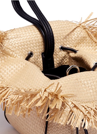 Detail View - Click To Enlarge - 3.1 PHILLIP LIM - 'Ray' mini straw basketweave glove pouch