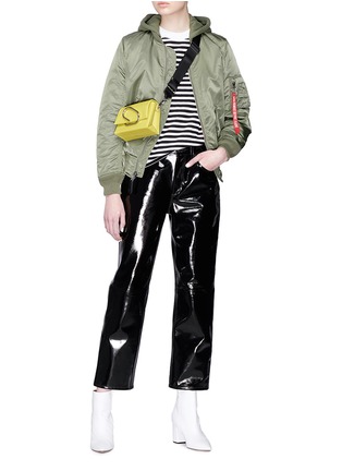 Figure View - Click To Enlarge - 3.1 PHILLIP LIM - 'Alix Sport' paperclip flap micro leather crossbody clutch