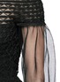 Detail View - Click To Enlarge - ALEXANDER MCQUEEN - Off-shoulder macramé stitch tulle peplum dress