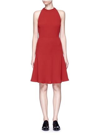 Main View - Click To Enlarge - THEORY - 'Cosgrove' tie neck crepe skater dress