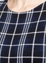 Detail View - Click To Enlarge - THEORY - 'Kalora' plaid knit peplum top