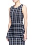 Front View - Click To Enlarge - THEORY - 'Kalora' plaid knit peplum top