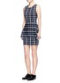 Figure View - Click To Enlarge - THEORY - 'Kalora' plaid knit peplum top