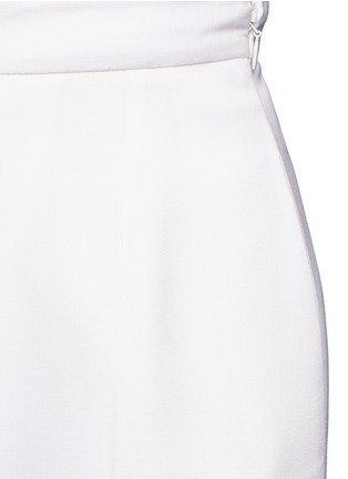 Detail View - Click To Enlarge - ALEXANDER MCQUEEN - Wool grain de poudre cropped wide leg pants