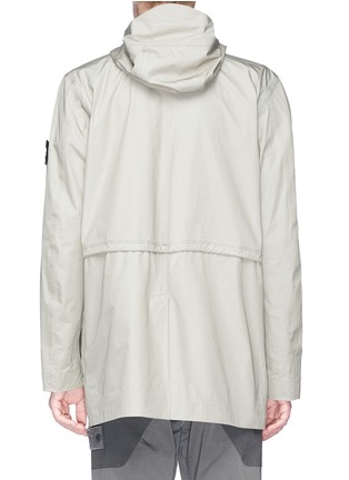 Back View - Click To Enlarge - STONE ISLAND - Water repellent Supima cotton parka