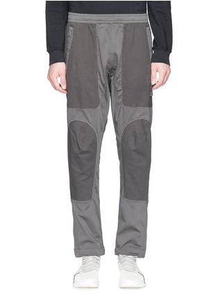 Main View - Click To Enlarge - STONE ISLAND - 'Ghost Piece' panelled cotton-wool jogging pants