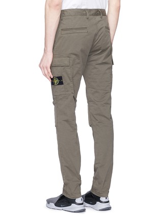 Back View - Click To Enlarge - STONE ISLAND - Logo badge cargo pants