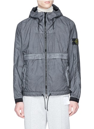 Main View - Click To Enlarge - STONE ISLAND - Cotton poplin hooded jacket