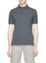 Main View - Click To Enlarge - STONE ISLAND - Logo embroidered zip placket polo shirt