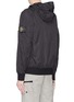 Back View - Click To Enlarge - STONE ISLAND - Logo badge zip hoodie