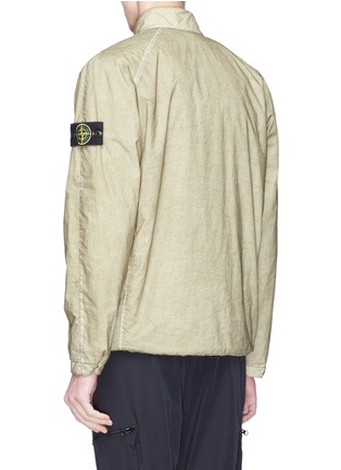 Back View - Click To Enlarge - STONE ISLAND - Stand collar Resin Poplin- TC jacket