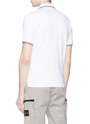 Back View - Click To Enlarge - STONE ISLAND - Logo badge polo shirt