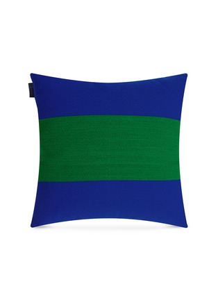 Main View - Click To Enlarge - THE FABRICK LAB - Colourblock cushion – Neon Green/Bright Blue