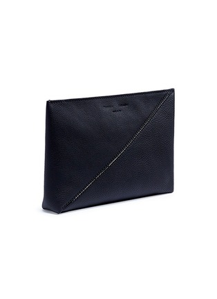 Detail View - Click To Enlarge - PROENZA SCHOULER - Diagonal zip leather pouch