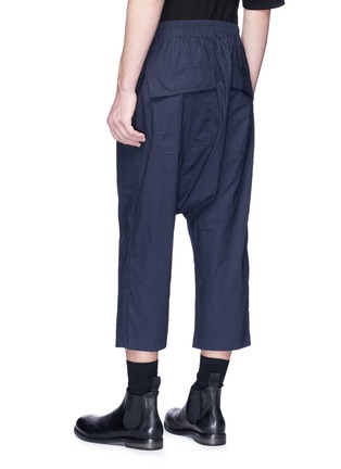 Back View - Click To Enlarge - RICK OWENS DRKSHDW - Drop crotch cropped jogging pants