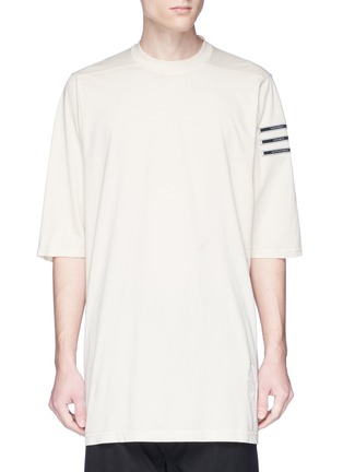 Main View - Click To Enlarge - RICK OWENS DRKSHDW - Slogan appliqué reversed seam oversized T-shirt