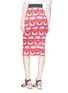 Back View - Click To Enlarge - - - 'Amore' tin can print silk pencil skirt