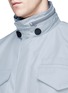 Detail View - Click To Enlarge - MAGIC STICK - Retractable hood contrast sleeve military jacket