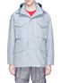 Main View - Click To Enlarge - MAGIC STICK - Retractable hood contrast sleeve military jacket