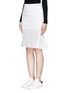 Front View - Click To Enlarge - MO&CO. - Back peplum hem guipure lace skirt
