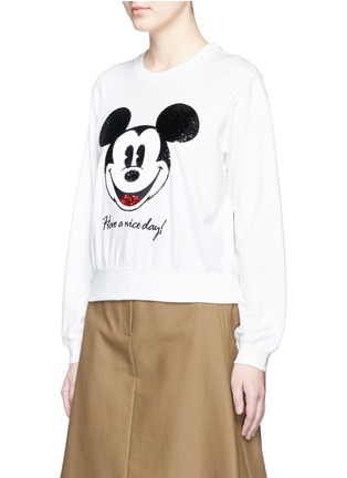 Front View - Click To Enlarge - MO&CO. - Mickey Mouse sequin appliqué cotton sweatshirt
