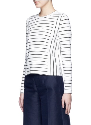 Front View - Click To Enlarge - MO&CO. - Stripe long sleeve T-shirt