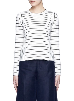 Main View - Click To Enlarge - MO&CO. - Stripe long sleeve T-shirt
