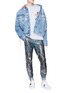 Figure View - Click To Enlarge - 10184 - Ink splatter ripstop jogging pants