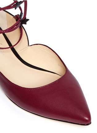 Detail View - Click To Enlarge - ISA TAPIA - 'Comet' colourblock leather lace-up flats
