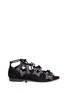 Main View - Click To Enlarge - ISA TAPIA - 'Dawn' cutout star crystal suede sandals