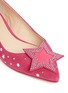 Detail View - Click To Enlarge - ISA TAPIA - 'Ganna' star leather appliqué stud suede flats