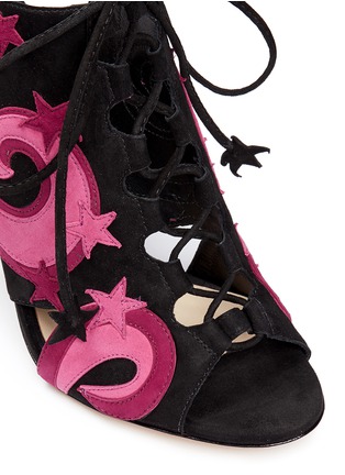 Detail View - Click To Enlarge - ISA TAPIA - 'Supernova' wavy star appliqué suede sandals