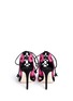 Back View - Click To Enlarge - ISA TAPIA - 'Supernova' wavy star appliqué suede sandals