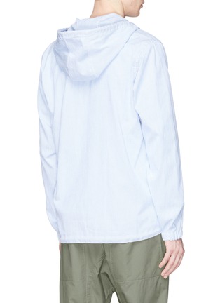 Back View - Click To Enlarge - BASSIKE - Stripe windbreaker zip hoodie
