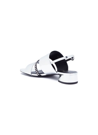 Detail View - Click To Enlarge - 3.1 PHILLIP LIM - 'Drum' stud strap mirror leather slingback sandals