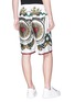 Back View - Click To Enlarge - - - Heart print silk twill Bermuda shorts