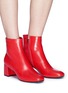 Figure View - Click To Enlarge - PEDDER RED - Leather ankle boots