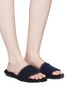 Figure View - Click To Enlarge - AVEC MODÉRATION - Calfhair slide sandals