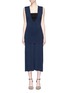 Main View - Click To Enlarge - DION LEE - Pleated skirt dense knit midi dress