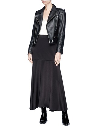 Figure View - Click To Enlarge - DION LEE - Cropped leather biker jacket