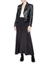 Figure View - Click To Enlarge - DION LEE - Cropped leather biker jacket