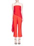 Main View - Click To Enlarge - DION LEE - Asymmetric sail virgin wool-silk strapless top