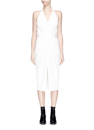 Main View - Click To Enlarge - DION LEE - 'Whitewash' pleated halterneck dress