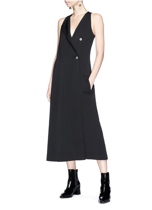 Figure View - Click To Enlarge - DION LEE - Deconstructed twill maxi trench dress
