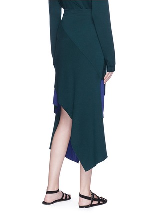 Back View - Click To Enlarge - ROSETTA GETTY - Asymmetric reversible chenille knit midi skirt