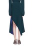 Main View - Click To Enlarge - ROSETTA GETTY - Asymmetric reversible chenille knit midi skirt